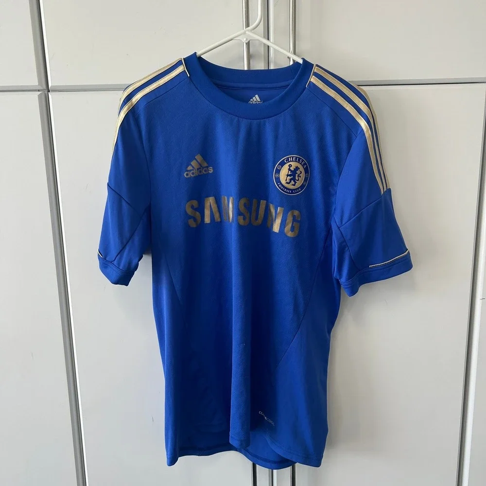 Adidas Chelsea FC 2012-2013 Home Jersey Blue Gold Samsung 17 Mens Medium